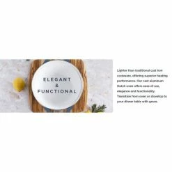 5.5 Qt. Cast Aluminum Dutch Oven with Lid Blue by Corningware -Cheap Bakeware Store blue corningware baking dishes 1143627 44 1000