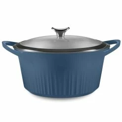 5.5 Qt. Cast Aluminum Dutch Oven with Lid Blue by Corningware