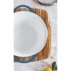 5.5 Qt. Cast Aluminum Dutch Oven with Lid Blue by Corningware -Cheap Bakeware Store blue corningware baking dishes 1143627 fa 1000