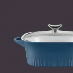 8 in. x 8 in. Blue Cast Aluminum Baker with Lid by Corningware -Cheap Bakeware Store blue corningware baking dishes 1143630 4f 1000