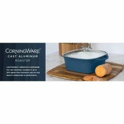 8 in. x 8 in. Blue Cast Aluminum Baker with Lid by Corningware -Cheap Bakeware Store blue corningware baking dishes 1143630 d4 1000
