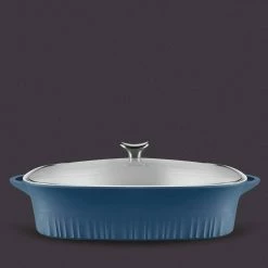 9 in. x 13 in. Blue Cast Aluminum Baker with Lid by CorningWare -Cheap Bakeware Store blue corningware baking dishes 1143671 1f 1000