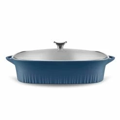 9 in. x 13 in. Blue Cast Aluminum Baker with Lid by CorningWare