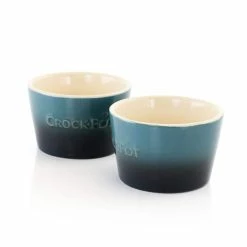 Artisan 8 fl. oz. 2-Piece Stoneware Ramekin Set in Blue by Crock-Pot