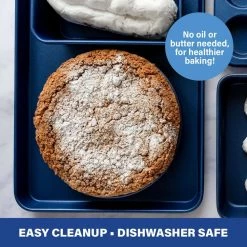 Pro Classic Blue 9 in. 0.8MM Gauge Diamond and Mineral Infused Nonstick Round Baking Pan by Granite Stone Diamond -Cheap Bakeware Store blue granite stone diamond standard cake pans 7205 fa 1000