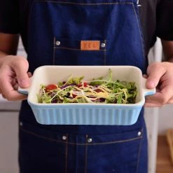 2-Piece Blue Rectangle Porcelain Bakeware Set 12 in. and 13 in. Baking Dishes by MALACASA -Cheap Bakeware Store blue malacasa bakeware sets bake bake 028 b 44 1000