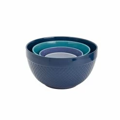 Hobnail 4PC Blues Mixing Bowl Set by Tabletops Gallery -Cheap Bakeware Store blues gloss tabletops gallery mixing bowls ttu a5440 ecm c3 1000