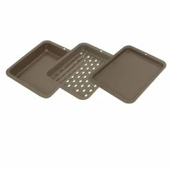 8 in. x 10 in. (Outer Dimension) Non-Stick 3-Piece Bakeware Set by Range Kleen