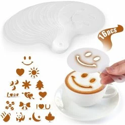 Zulay Plastic Stencils for Latte Art (16-Pack) by Zulay Kitchen