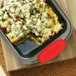 Deluxe Non-Stick 8-Piece Carbon Steel Design with Red Silicone Handles Oven Bakeware Set by NutriChef -Cheap Bakeware Store carbon steel nutrichef bakeware sets ncsbs8s 1f 1000