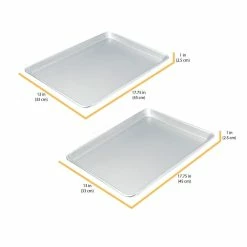 Commercial II Jelly Roll Pans (Set of 2) by Chicago Metallic -Cheap Bakeware Store chicago metallic baking sheets 49823 1f 1000