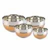 4-Piece Premium 2-Tone Stainless Steel Hammered Mixing Bowl Set by LEXI HOME