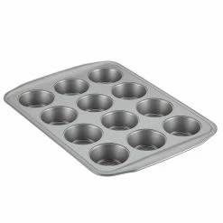 12-Cup Gray Nonstick Bakeware Muffin Pan by Circulon