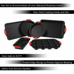 Bakeware Set (6-Piece) by Classic Cuisine -Cheap Bakeware Store classic cuisine baking sheets hw031089 44 1000