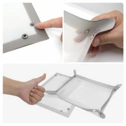 15.75 in. x 11.8 in. Silicone Clear Leakproof Non-Stick Baking Mat with Corners Snap Buttons by Unbranded -Cheap Bakeware Store clear baking mats a678727 1f 1000