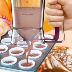 4-Cup Cake Batter Dispenser by Chef Buddy -Cheap Bakeware Store clear chef buddy measuring cups measuring spoons 82 1634 1f 1000
