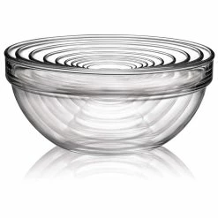 Stackable 10-Piece Glass Mixing Bowl Set by Luminarc 24 Stackable 10-Piece Glass Mixing Bowl Set by Luminarc -Cheap Bakeware Store clear luminarc mixing bowls p8775 fa 1000