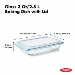Good Grips 3.0 qt. Glass Bake, Serve and Store Dish with Lid by OXO 9 Good Grips 3.0 qt. Glass Bake, Serve and Store Dish with Lid by OXO -Cheap Bakeware Store clear oxo casserole dishes 11176400 40 1000