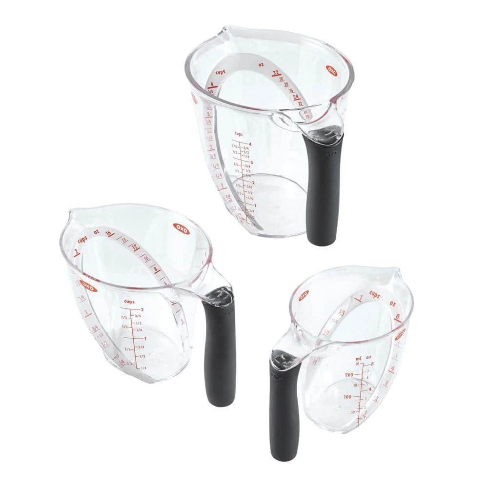 Good Grips 3-Piece Angled Measuring Cup Set by OXO 1 Good Grips 3-Piece Angled Measuring Cup Set by OXO