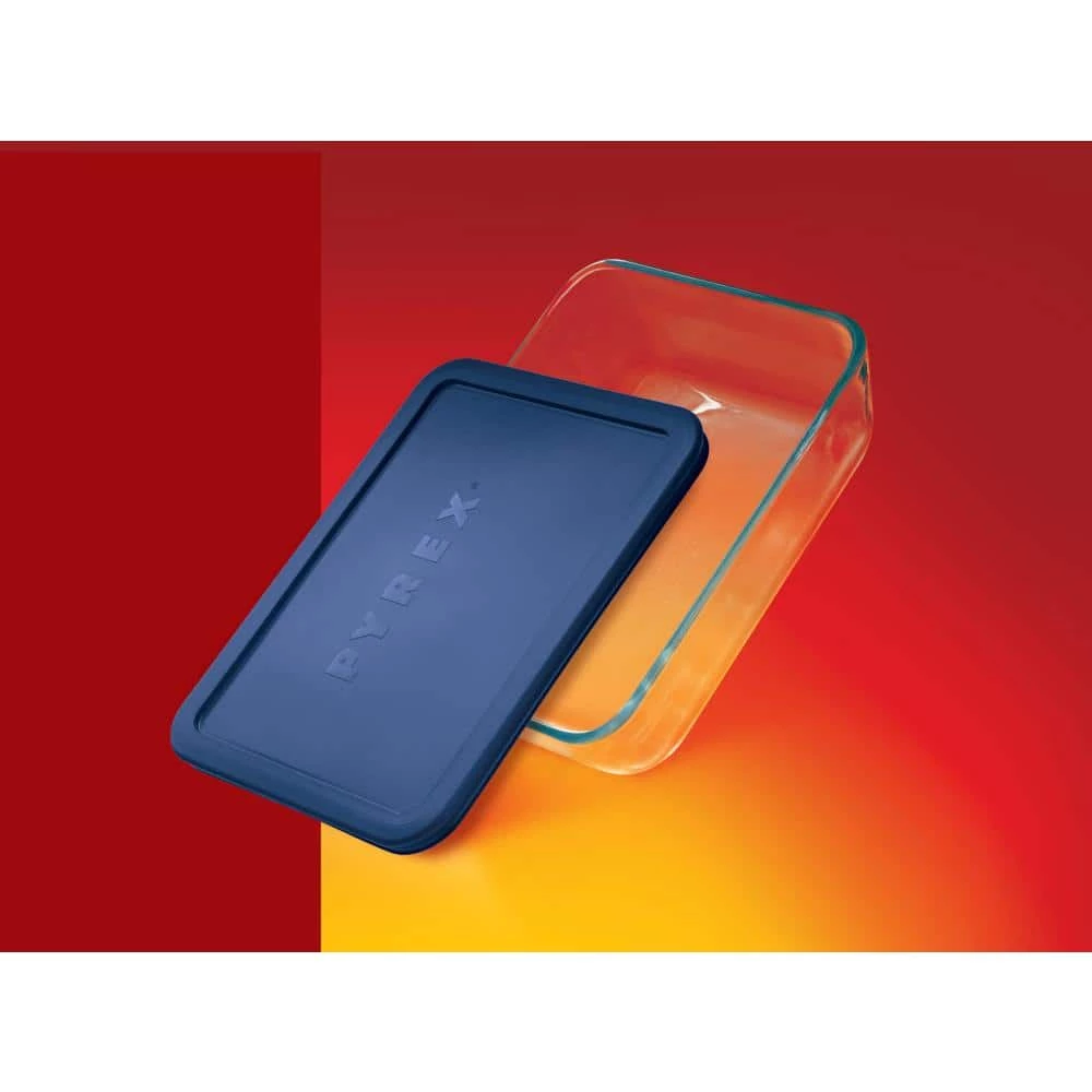 Simply Store 6-Piece Rectangle Glass Storage Set with Blue Lids by Pyrex 2 Simply Store 6-Piece Rectangle Glass Storage Set with Blue Lids by Pyrex - Image 2