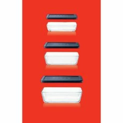 Simply Store 6-Piece Rectangle Glass Storage Set with Blue Lids by Pyrex 15 Simply Store 6-Piece Rectangle Glass Storage Set with Blue Lids by Pyrex -Cheap Bakeware Store clear pyrex bakeware sets 6004023 76 1000