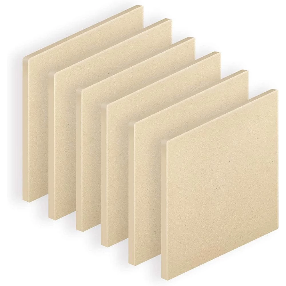 7.5 in. x 7.5 in. x 0.4 in. Square 6-Pieces/Set True Cordierite Pizza Grilling Baking Stone by Cook N Home 1 7.5 in. x 7.5 in. x 0.4 in. Square 6-Pieces/Set True Cordierite Pizza Grilling Baking Stone by Cook N Home