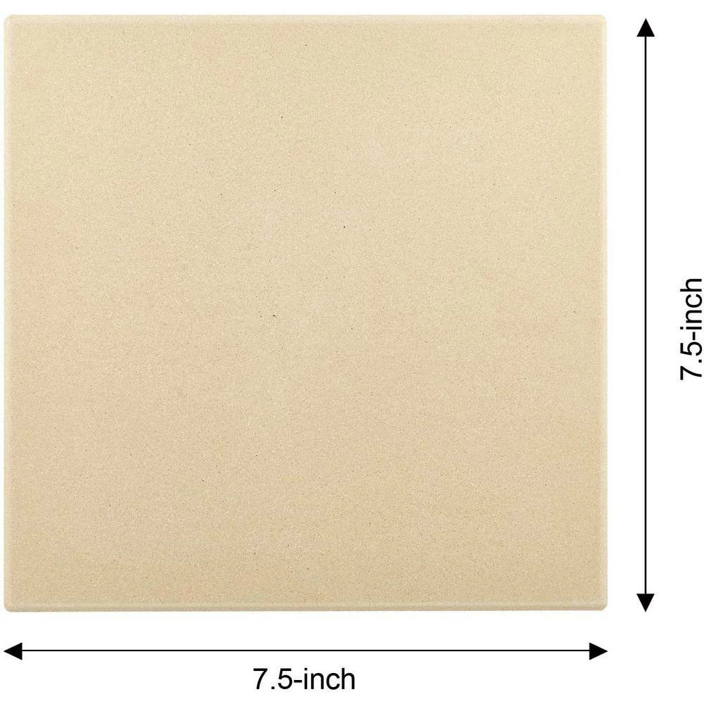 7.5 in. x 7.5 in. x 0.4 in. Square 6-Pieces/Set True Cordierite Pizza Grilling Baking Stone by Cook N Home 5 7.5 in. x 7.5 in. x 0.4 in. Square 6-Pieces/Set True Cordierite Pizza Grilling Baking Stone by Cook N Home - Image 5