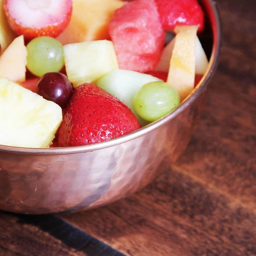 7.25 in. 100% Hammered Pure Copper Mixing Bowl - Perfect For Everyday Kitchen Use or As A Metal Decorative Bowl by Alchemade 3 7.25 in. 100% Hammered Pure Copper Mixing Bowl - Perfect For Everyday Kitchen Use or As A Metal Decorative Bowl by Alchemade - Image 3