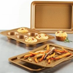 Ayesha Bakeware Toaster Oven Baking Set, Copper, 4-Piece by Ayesha Curry -Cheap Bakeware Store copper ayesha curry bakeware sets 47704 31 1000