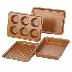 Ayesha Bakeware Toaster Oven Baking Set, Copper, 4-Piece by Ayesha Curry