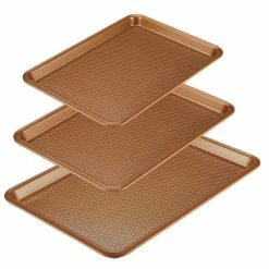 Ayesha Bakeware Nonstick Cookie Pan Set, 3-Piece, Copper by Ayesha Curry