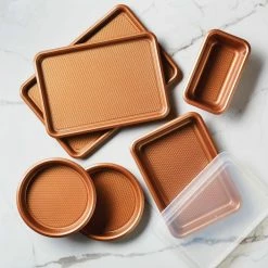 Bakeware 7-Piece Copper Bakeware Set by Ayesha Curry -Cheap Bakeware Store copper ayesha curry bakeware sets 48475 44 1000