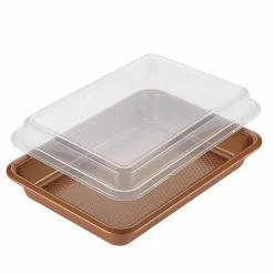 9 in. x 13 in. Copper Bakeware Covered Cake Pan by Ayesha Curry