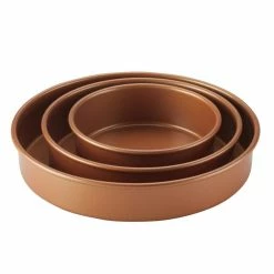 3-Piece Round Cake Pan Set, Copper by Ayesha Curry