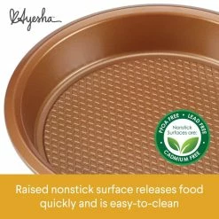 8 in. 2-Piece Round Cake Pan Set, Copper by Ayesha Curry -Cheap Bakeware Store copper ayesha curry standard cake pans 47722 4f 1000