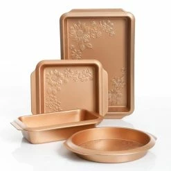 Richmound 4-Piece Nonstick Carbon Steel Bakeware Set by Gibson Home -Cheap Bakeware Store copper gibson home bakeware sets 985101005m 4f 1000
