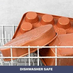 5-Piece Aluminum Ti-Ceramic Nonstick Ultimate Bakeware Set in Copper by Gotham Steel 10 5-Piece Aluminum Ti-Ceramic Nonstick Ultimate Bakeware Set in Copper by Gotham Steel -Cheap Bakeware Store copper gotham steel bakeware sets 1508 44 1000