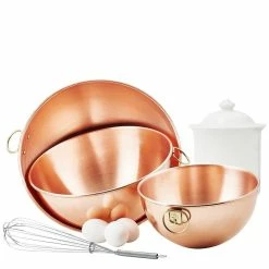 2 Qt., 4.5 Qt., 5 Qt. Solid Copper Beating Bowl (Set of 3) by Old Dutch -Cheap Bakeware Store copper old dutch mixing bowls 964 31 1000