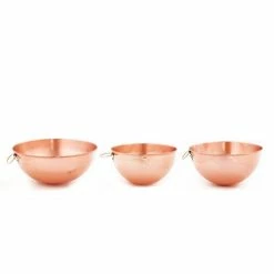 2 Qt., 4.5 Qt., 5 Qt. Solid Copper Beating Bowl (Set of 3) by Old Dutch