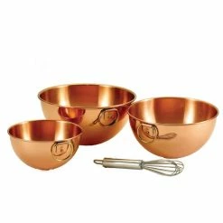 2 Qt., 4.5 Qt., 5 Qt. Solid Copper Beating Bowl (Set of 3) by Old Dutch -Cheap Bakeware Store copper old dutch mixing bowls 964 c3 1000