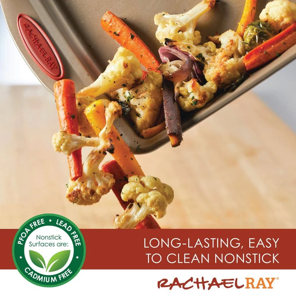 Cucina 10-Piece Latte and Cranberry Bakeware Set by Rachael Ray 5 Cucina 10-Piece Latte and Cranberry Bakeware Set by Rachael Ray - Image 5