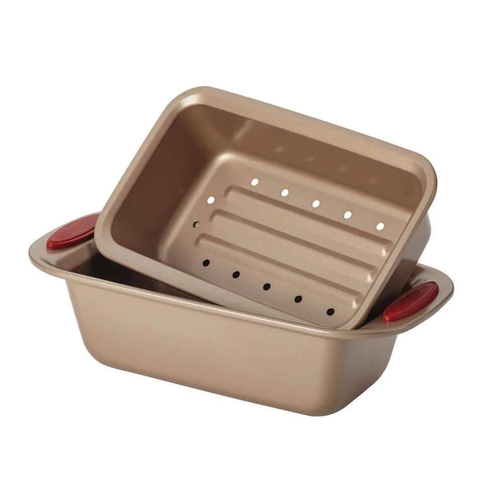 Cucina 10-Piece Latte and Cranberry Bakeware Set by Rachael Ray 2 Cucina 10-Piece Latte and Cranberry Bakeware Set by Rachael Ray - Image 2