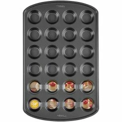 Perfect Results 24-Cup Non-Stick Mini Muffin Pan by WILTON:Wilton 5 Perfect Results 24-Cup Non-Stick Mini Muffin Pan by WILTON:Wilton -Cheap Bakeware Store dark gray cupcake pans muffin pans 2105 6819 4f 1000