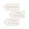 Congratulations, Happy Anniversary, Happy Birthday Cake Stencil Bundle (3 Patterns) by Designer Stencils