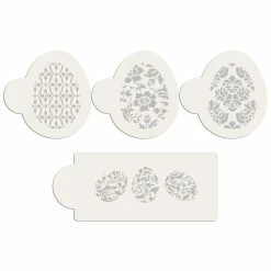 Ornamental Eggs Cookie Stencil Bundle (4-Patterns) by Designer Stencils