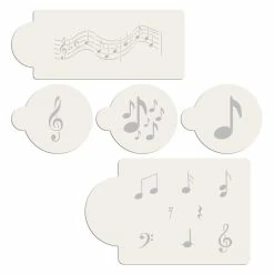 Musical Notes Cookie Stencil Bundle (12 Patterns) by Designer Stencils