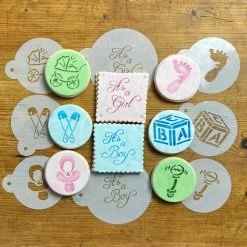 Large Baby Designs and It's a Boy and Girl Lettering Cookie Stencil Bundle (8-Patterns Set) by Designer Stencils 6 Large Baby Designs and It's a Boy and Girl Lettering Cookie Stencil Bundle (8-Patterns Set) by Designer Stencils -Cheap Bakeware Store designer stencils cake decorating supplies c197 981 b 4f 1000
