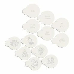 Wedding Lettering Cookie Stencil Bundle (12 Patterns) by Designer Stencils