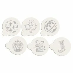 Christmas Cookie Balls, Modern Christmas Cookie Stencil Bundle (6 Patterns) by Designer Stencils