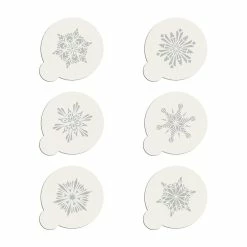 Crystal Snowflake Cookie Stencil Bundle (6 Patterns) by Designer Stencils